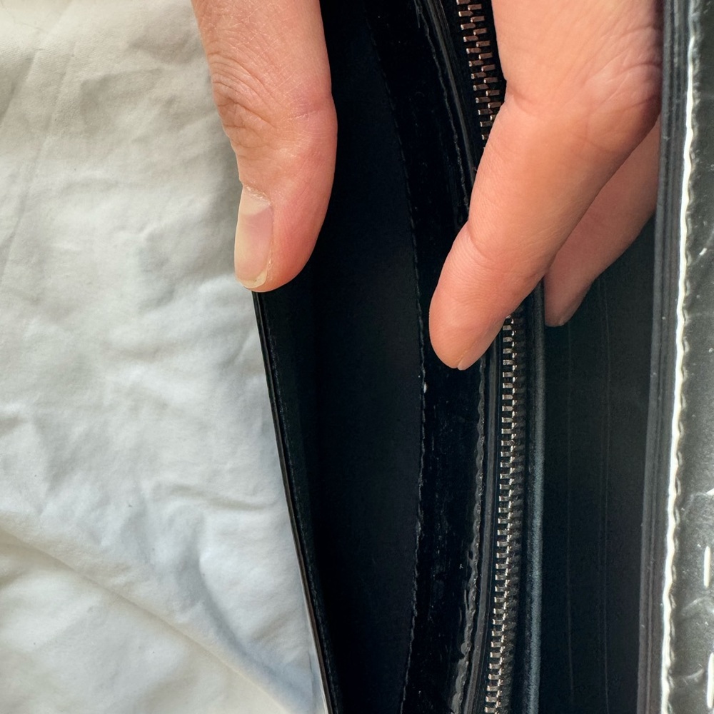 SUPER RARE - Dior Black Patent Leather Logo Ultimate Continental Wallet - Picture 13 of 15